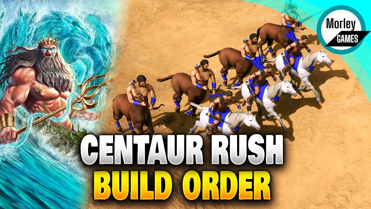 Age Of Mythology Retold Build Order: POWERFUL Centaur Rush with Poseidon