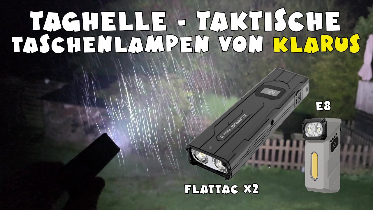 Tactical LED: Klarus Flattac X2 + Klarus E8
