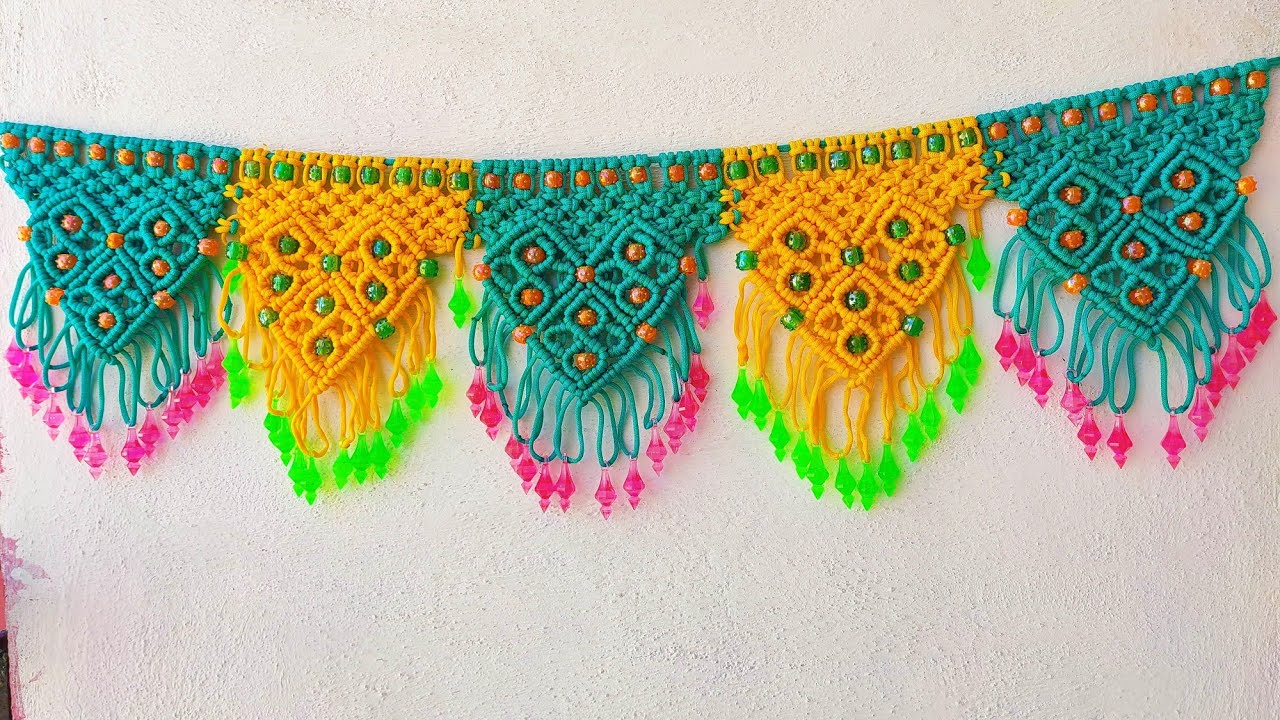 Macrame New Toran Design Tutorial in Hindi || Full Part