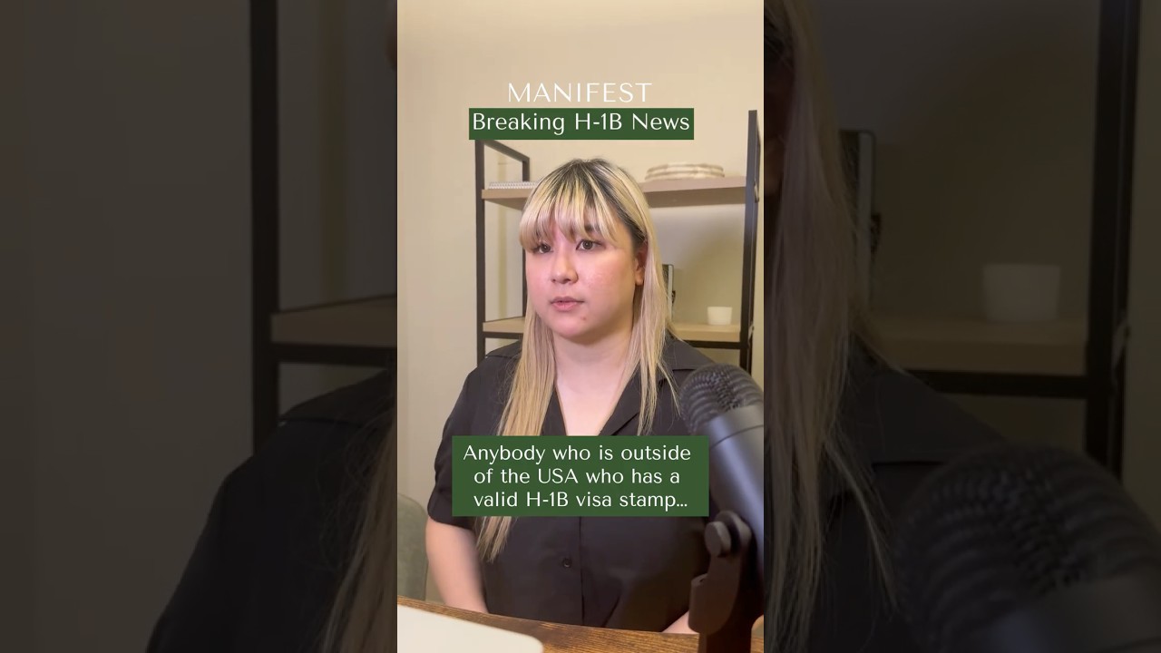 Breaking H-1B News: anyone with a valid H-1B stamp should return to the USA #immigrationnews
