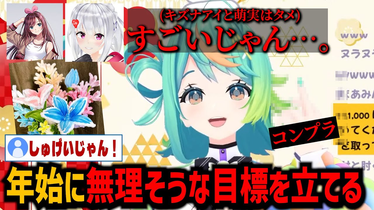 キズナアイと萌実ってタメ？年始に目標を掲げるも達成できなそうなぷわぷわぽぷら【あおぎり高校/切り抜き】