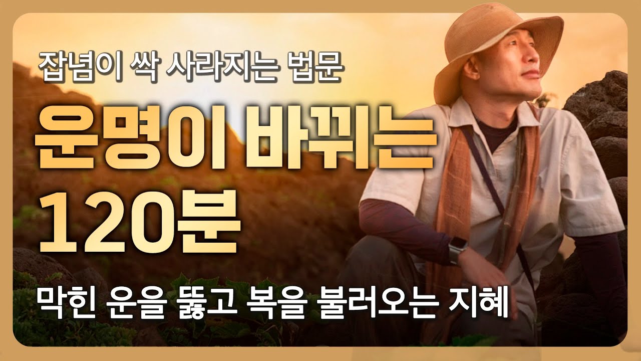 인생의 해답이 필요할 때 틀어두세요 | 잡념을 없애고 평온을 찾는 2시간 명상 법문