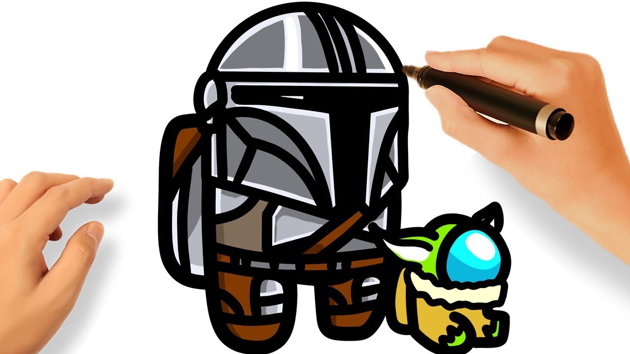 COMMENT DESSINER AMONG US MANDALORIAN