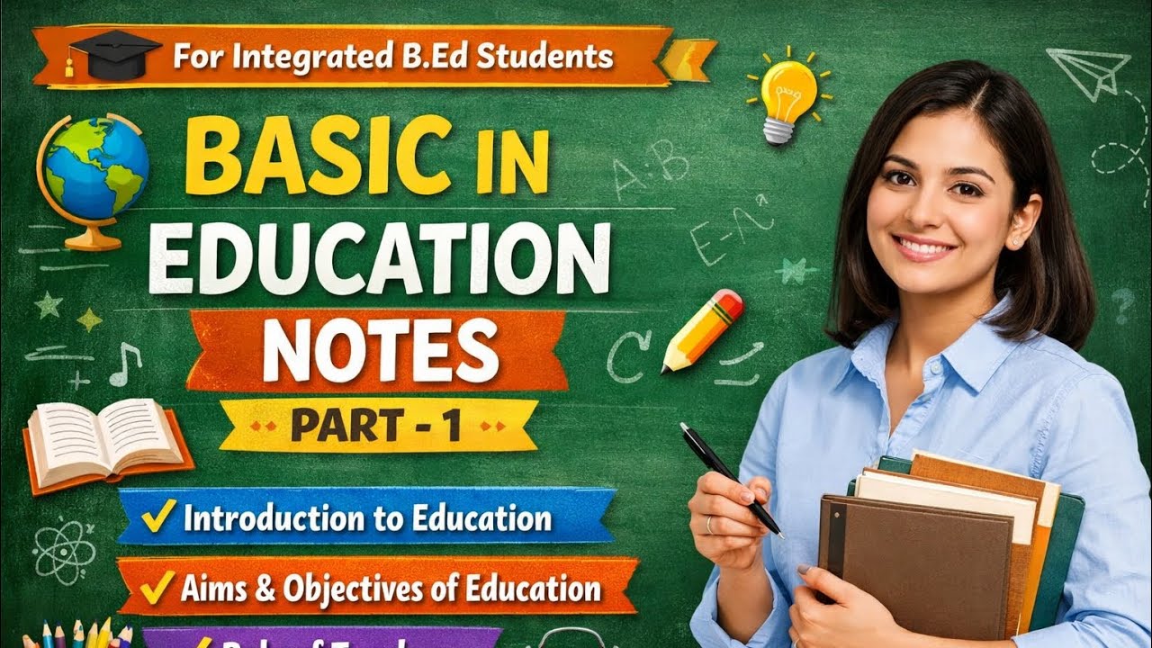Basic in education notes for integrated bsc and ba students 🥰