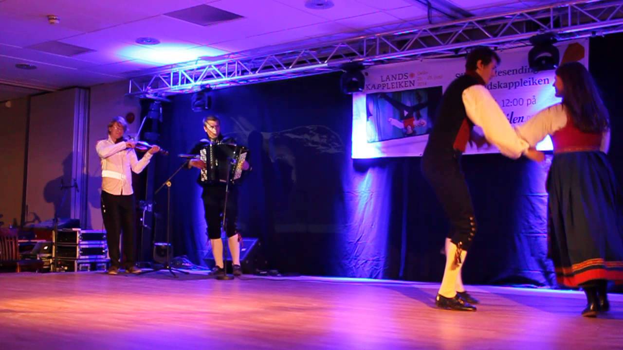 Landskappleiken 2014 - Audun & Anbjørg danser Polsdans fra Finnskogen