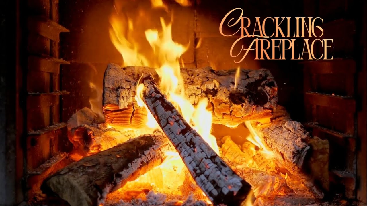 Relaxing Fire and the Sounds of a Crackling ~🔥FIREPLACE Calm Relax Stress Relief Sleep Study
