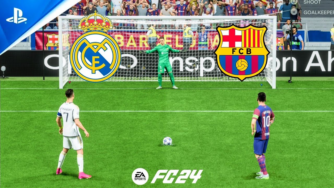FC 24 | Ronaldo vs Messi | Real Madrid vs FC Barcelona | UCL FINAL | Penalty Shootout - PS5 Gameplay