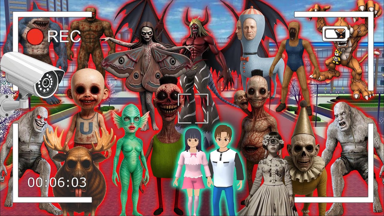 Yuta Dan Mio Panik Melihat CCTV Telah Dipenuhi Hamood Habibie Dan Monster🔥 | Sakura School Simulator