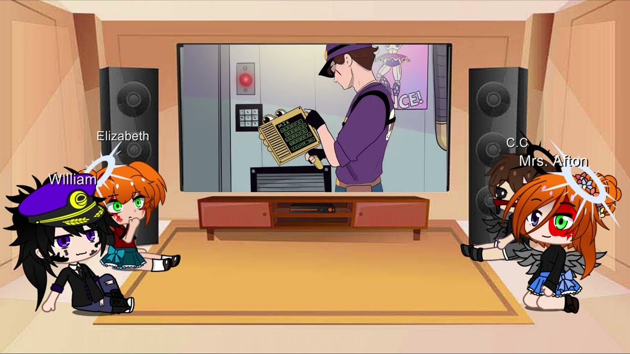 Afton family react to sister location animation| gacha club|