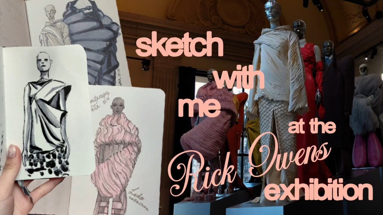 taking myself on a solo date ✽ filling up my sketchbook at the rick owens exhibit (🇫🇷/🇮🇩 subs)