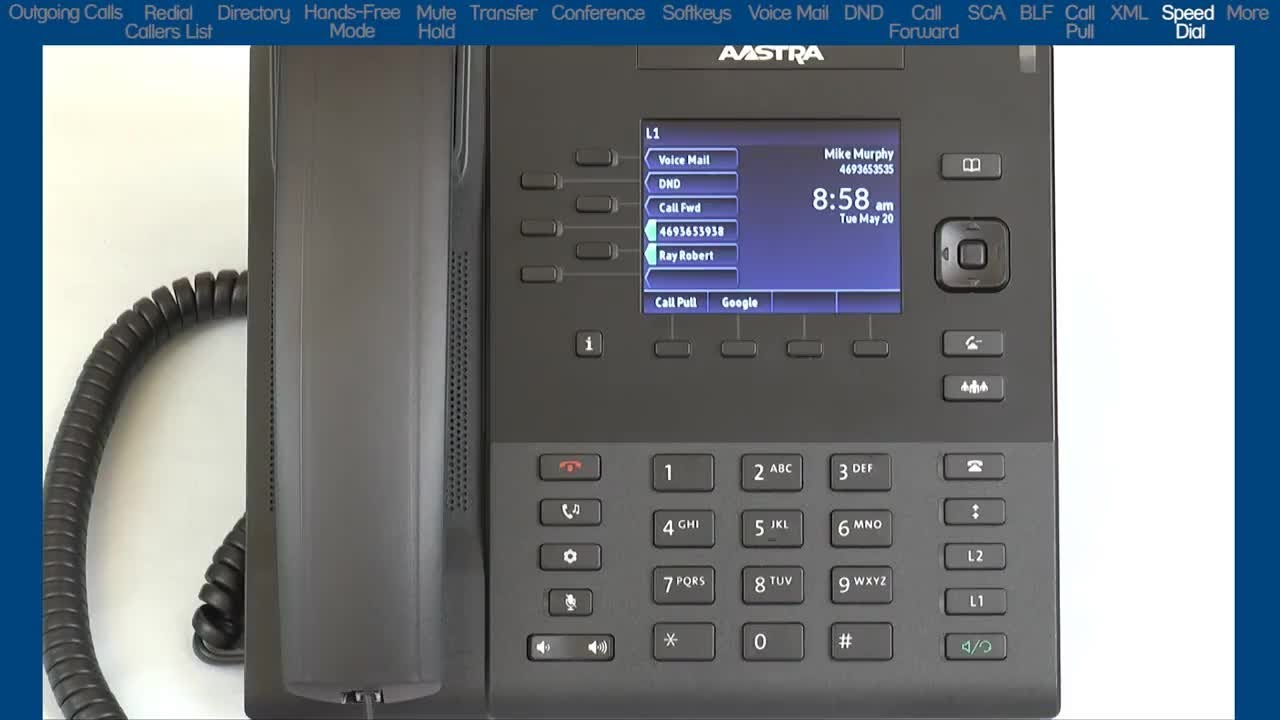 Mitel 6867i Phone: Using Speed Dial