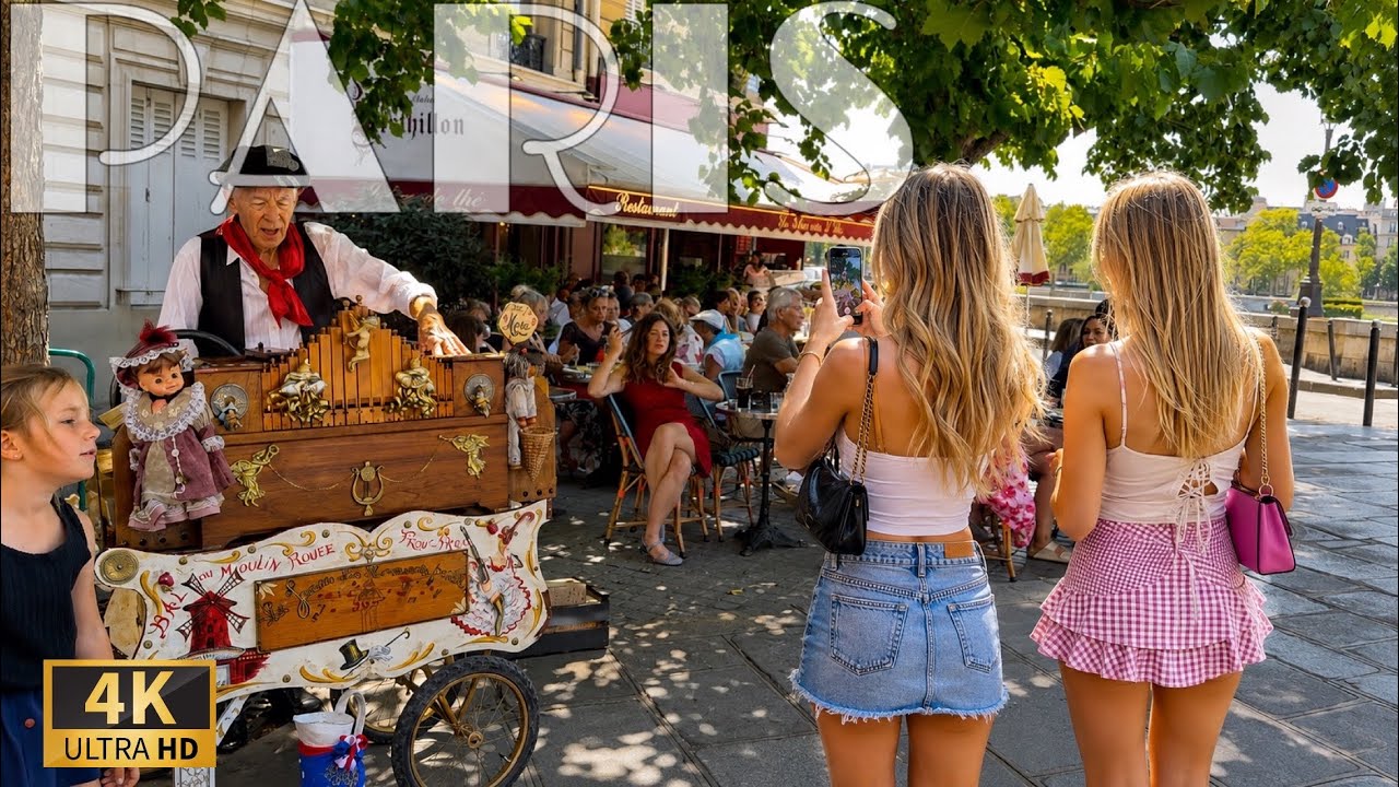 🇫🇷Paris 4K 120FPS Walking Tour] Paris Hot Summer Sunday Walking Through Latin Quarter 03/August/2026