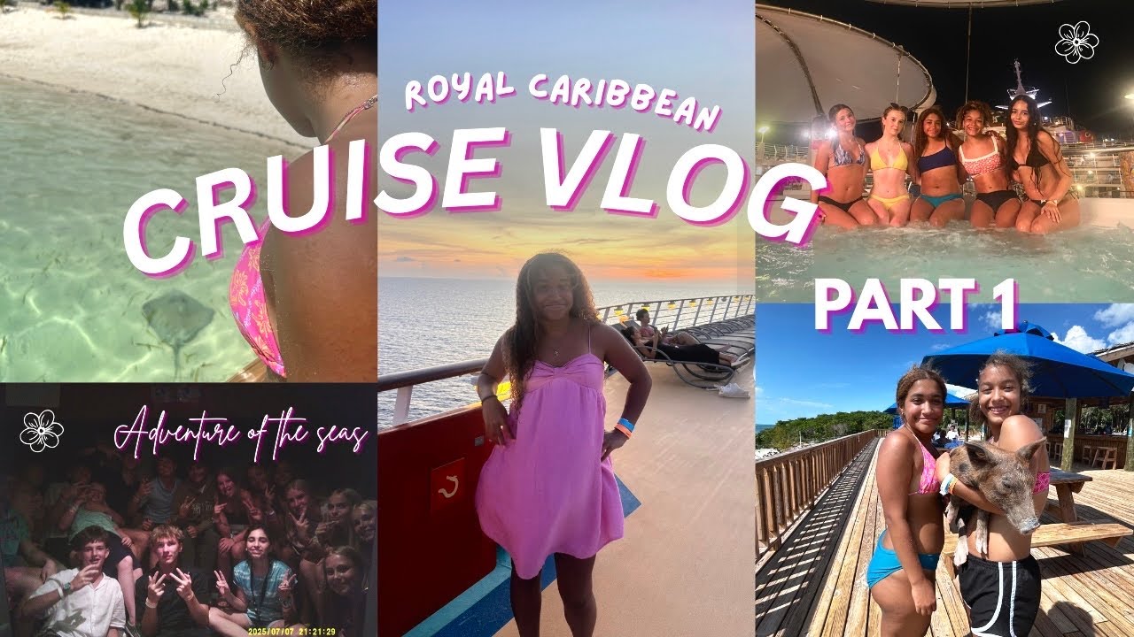 CRUISE VLOG! (pt.1) - cruise friendgroup, beach days, tropical vacay, memories made
