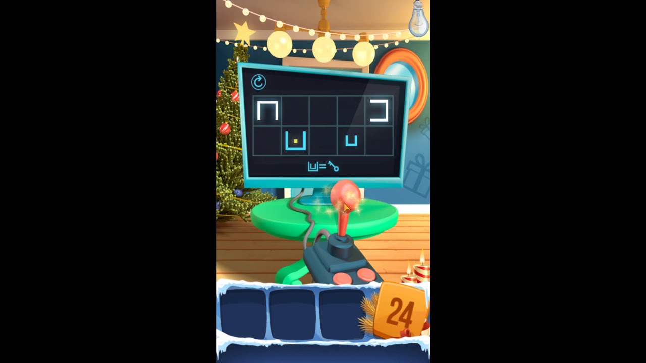 24 уровень. Открой 100 дверей. Новогодняя