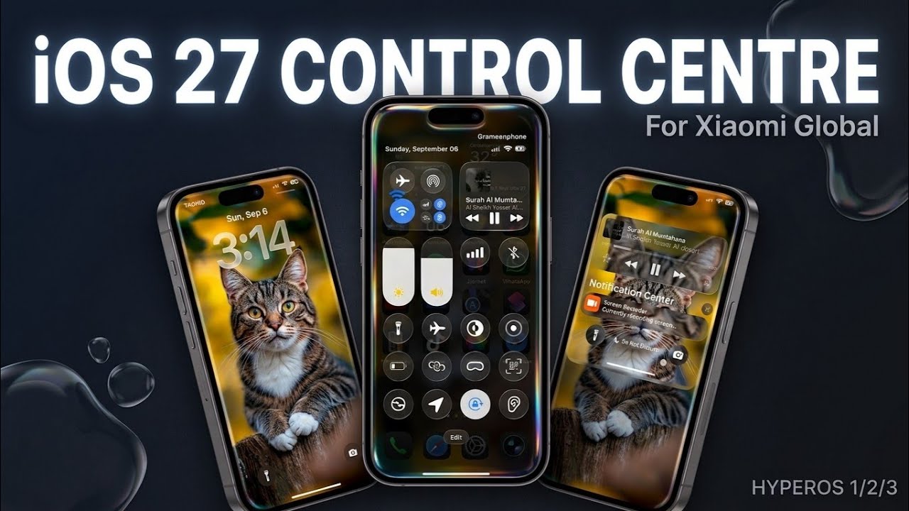 iOS 27 CONTROL CENTRE THEME WITHOUT ROOT XIAOMI GLOBAL 