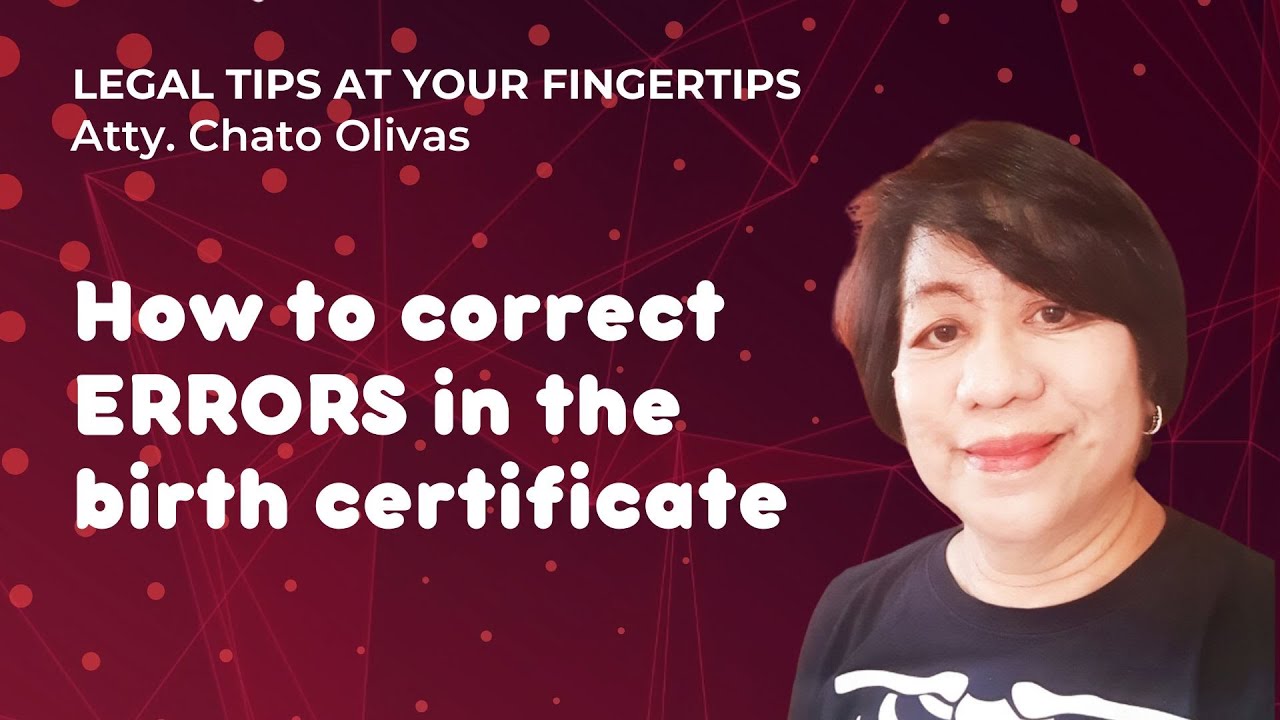 [Special Proceedings] Correction of clerical errors in a birth certificate (Video32)