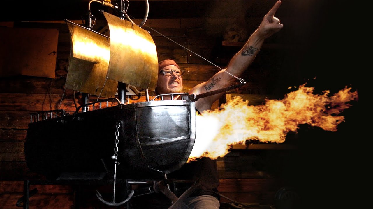 I Made A Pirate Ship Propane Forge! 
