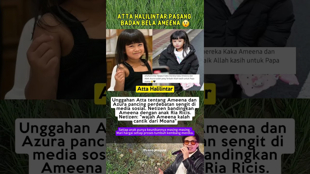 Atta kesal ameena dibandingin sama Moana #gosipartishariini #attahalilintar #ameena #moana #artis