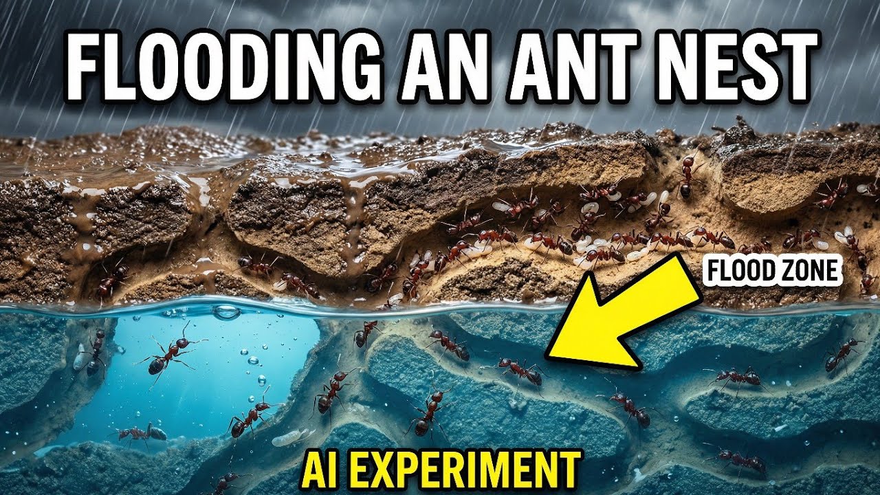 Flooding an Ant Nest – Can the Colony Survive?🐜🤔