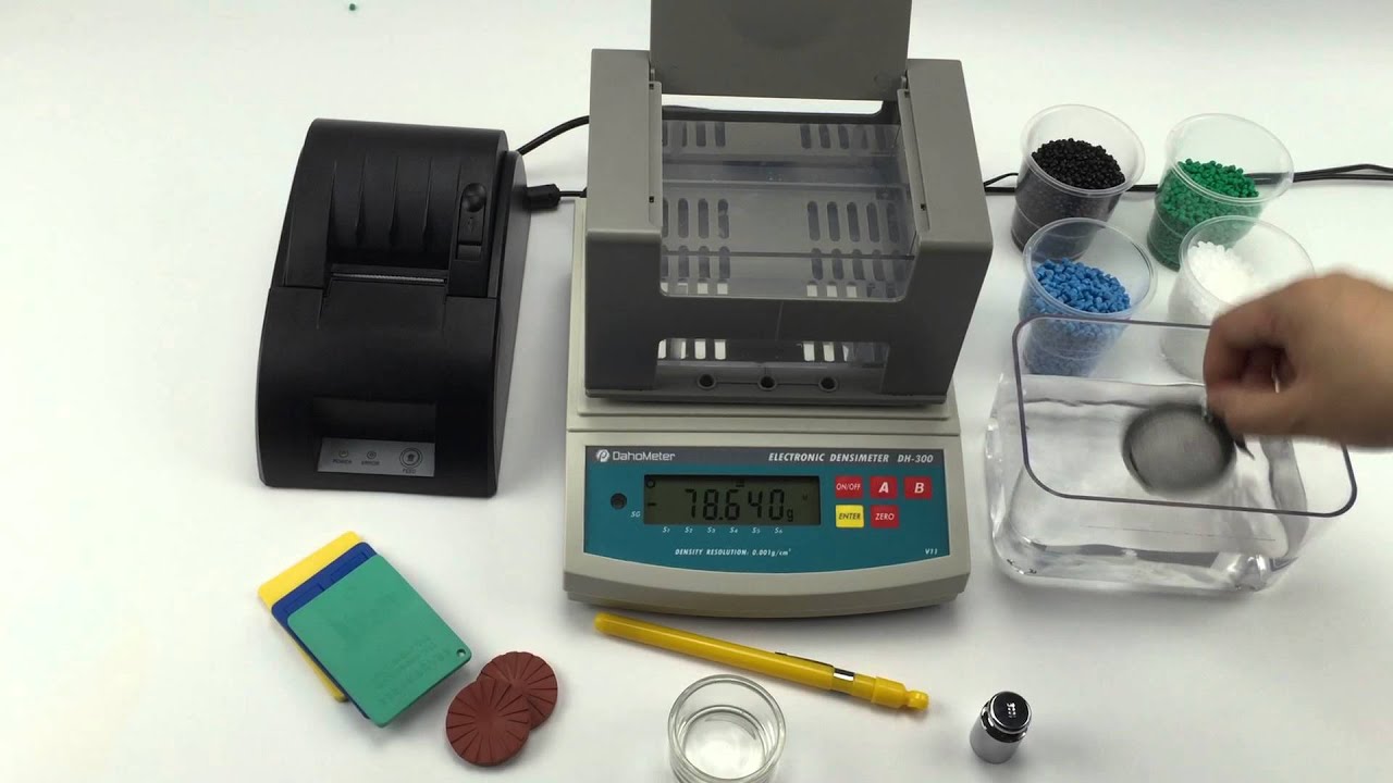 Demo video for raw plastic granule density meter,densitometer,densimeter;