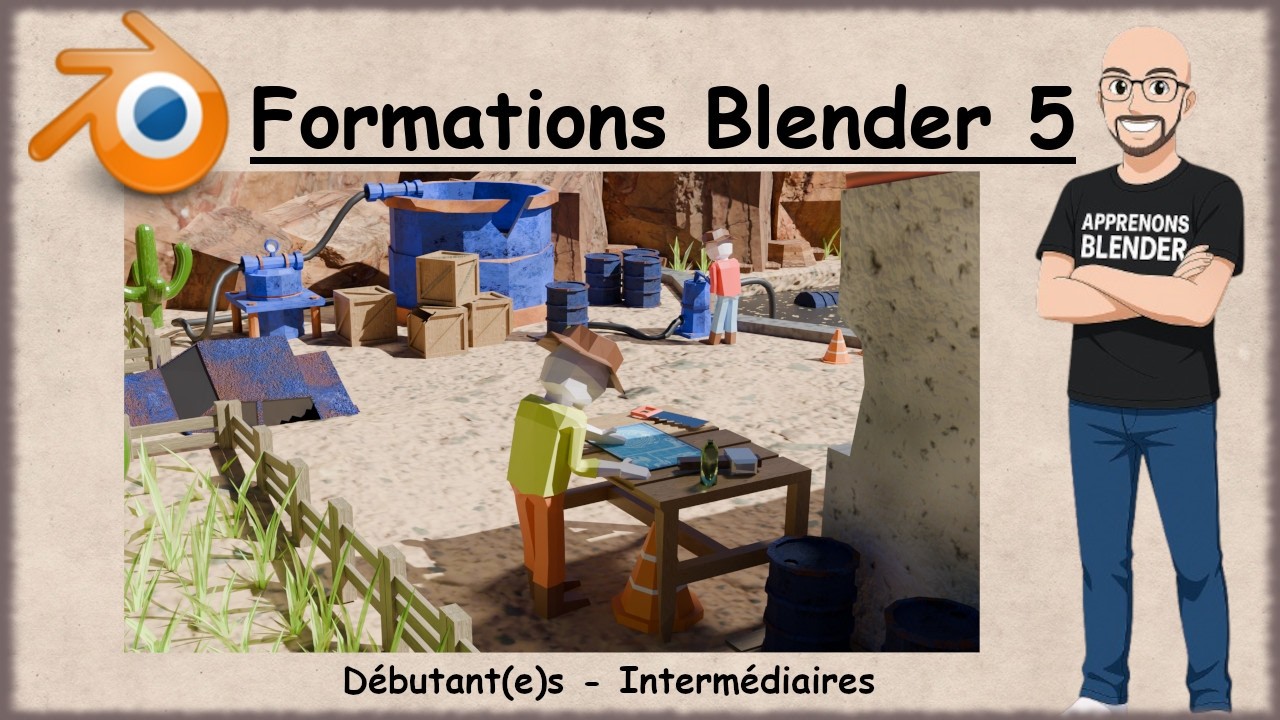 Blender 5.x Tuto Français - Evolution formation sur Blender 5