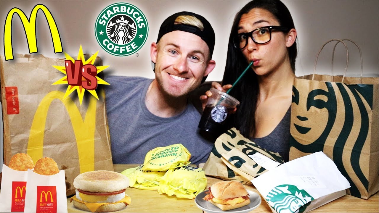 THE BREAKFAST BATTLE! (MCDONALDS VS  STARBUCKS)
