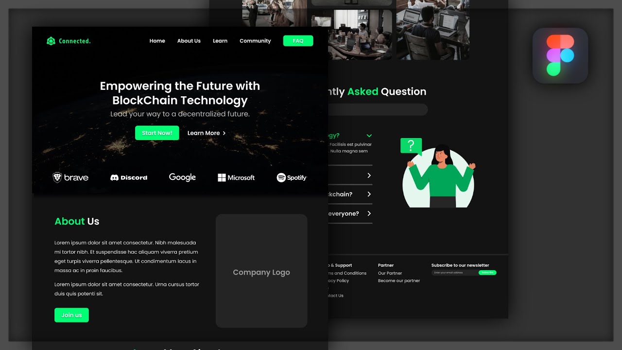 Design a Blockchain Website in Figma  - Figma UI UX Tutorial