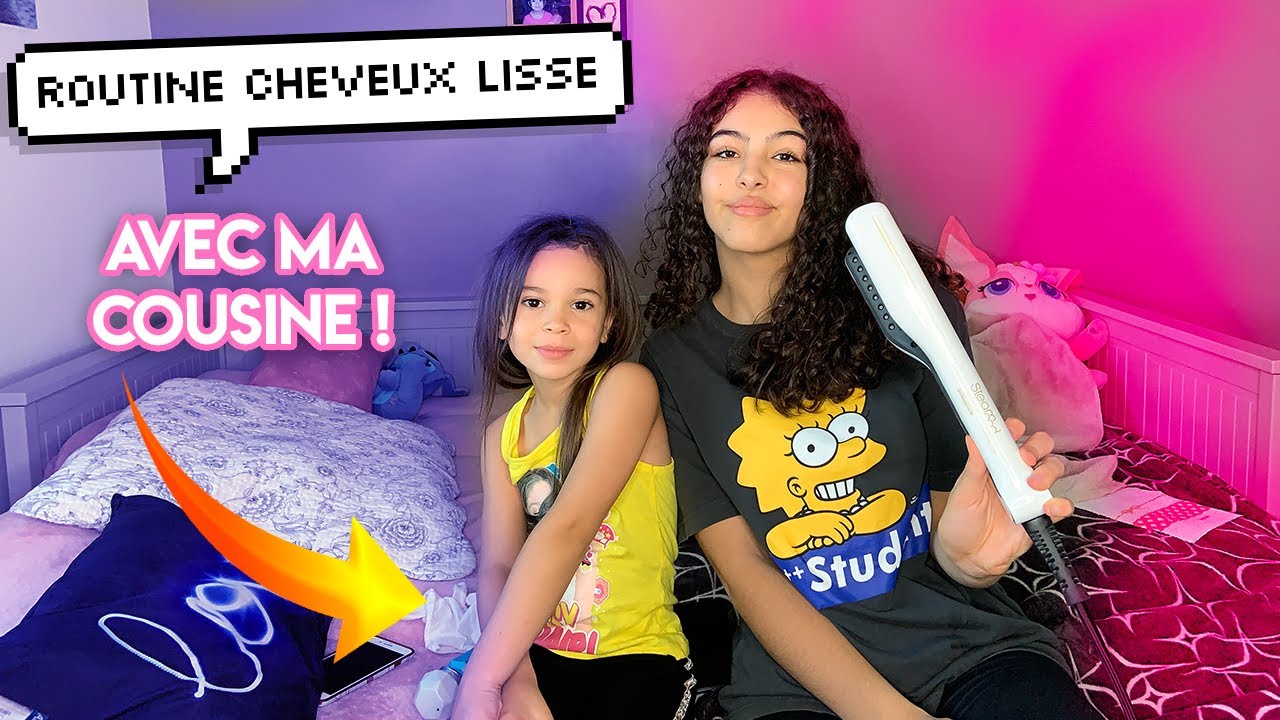 ROUTINE CHEVEUX LISSE AVEC MA COUSINE !