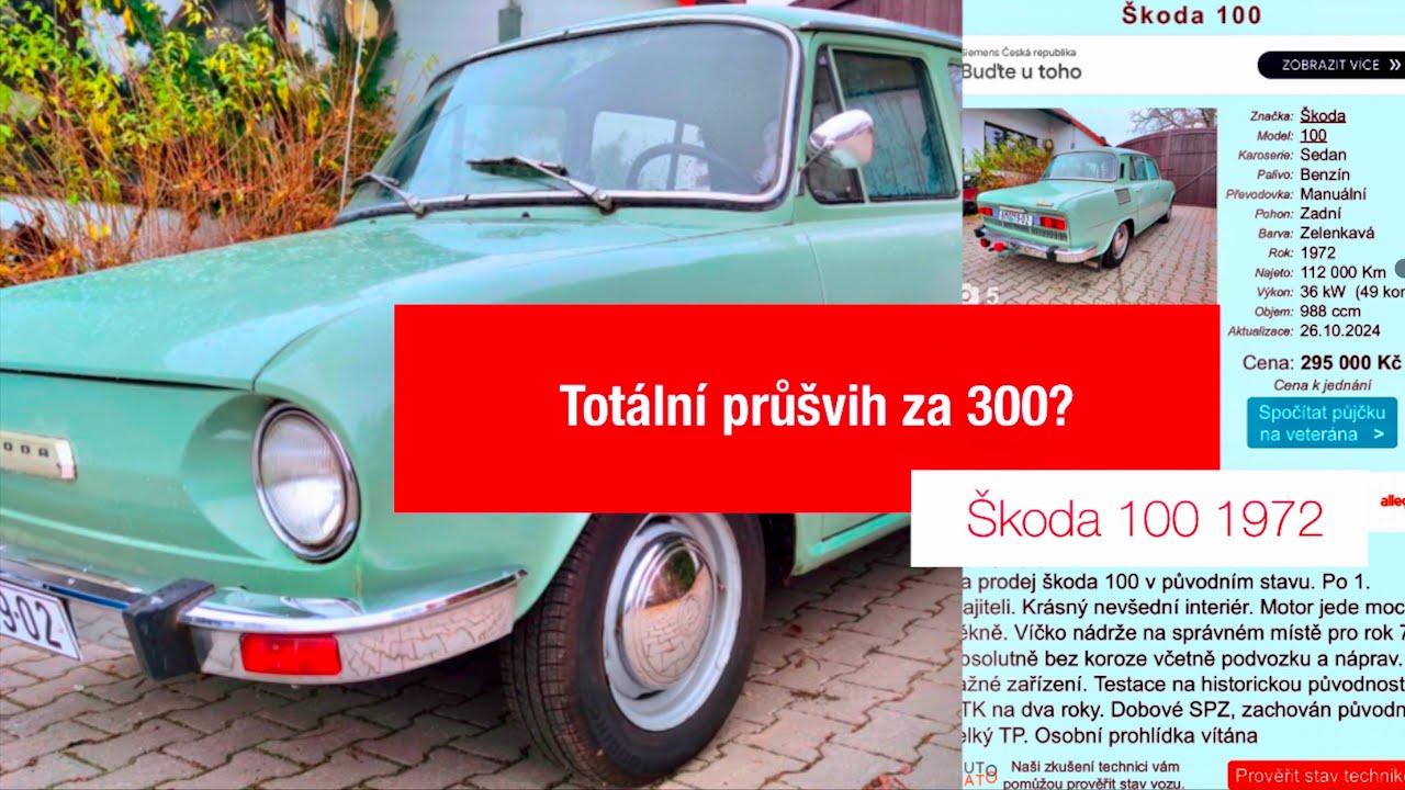 Škoda 100 1972 - totální průšvih za 300?