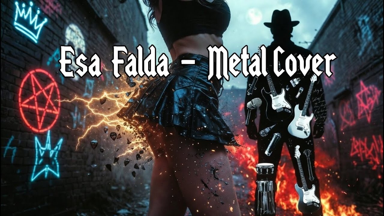 Myke Towers - Esa Falda -  Metal Cover