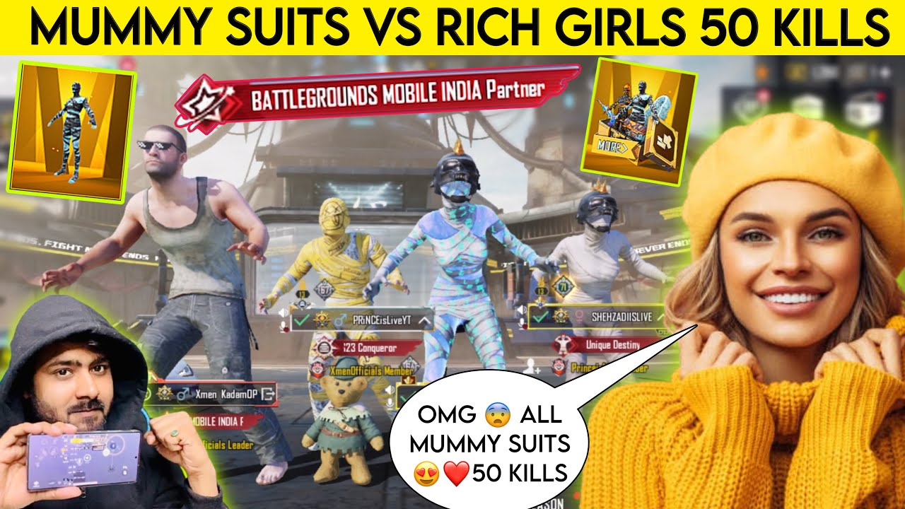 PAPPU PELU VS MUMMY SUIT E-SPORT GIRLS TROLLING BATTLEGROUND MOBILE INDIA PARTNER😈| SHE GOT SHOCKED😨