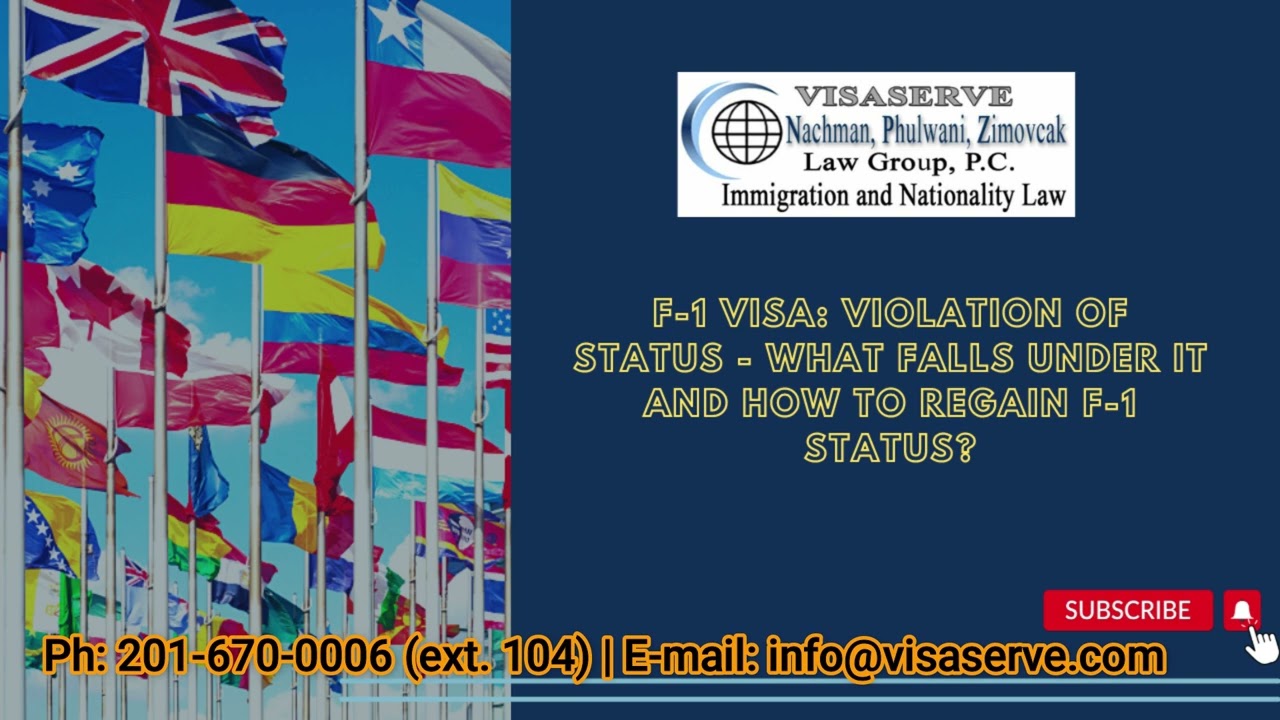 F-1 Visa: Violation of Status - What falls under it and how to regain F-1 status? #immigration #F1