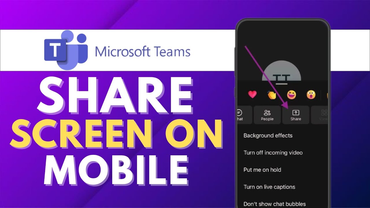 How to SHARE SCREEN on MICROSOFT TEAMS on MOBILE