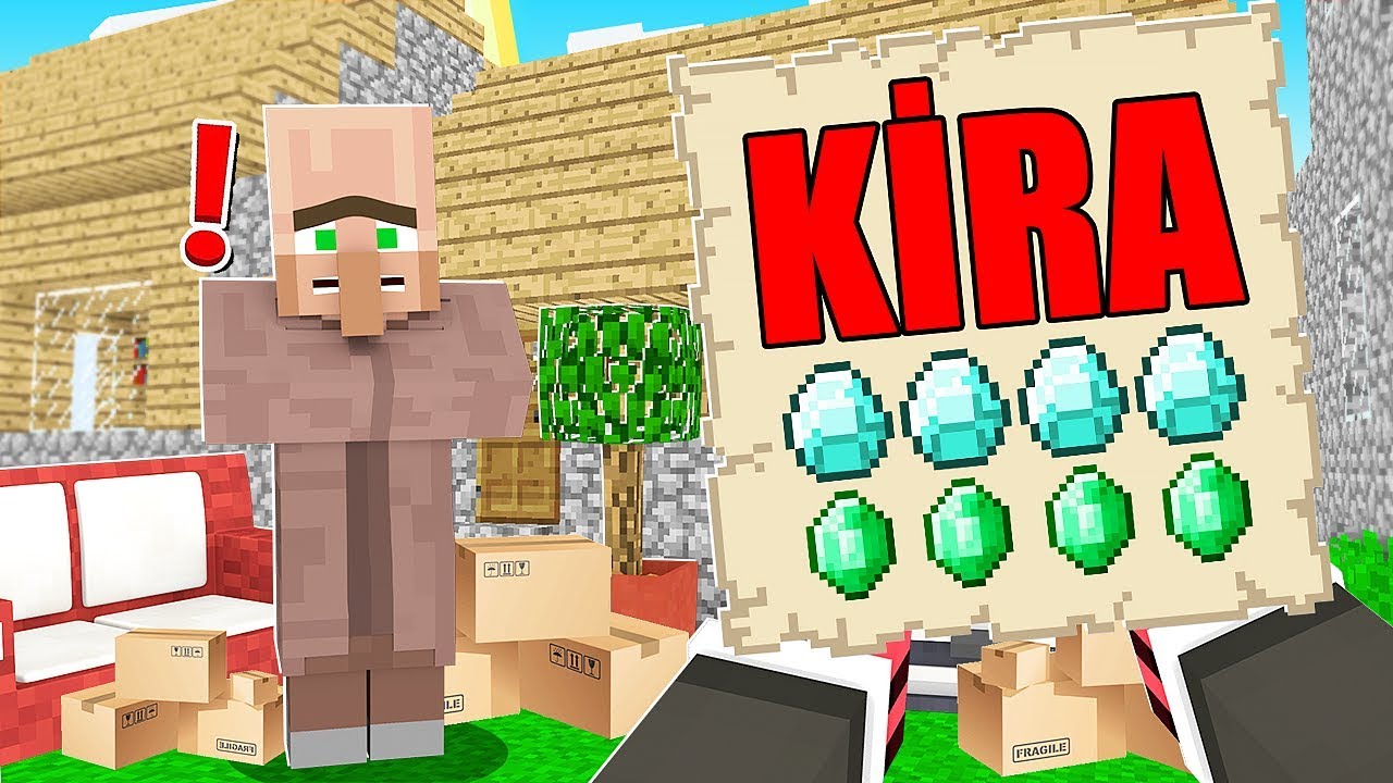 FAKİR K&Ouml;YDE KİRA KONTROL&Uuml; YAPTI! 😱 - Minecraft