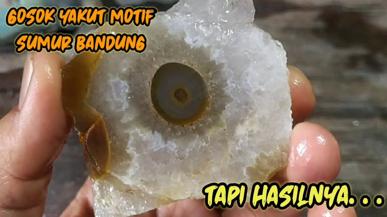 GOSOK BAHAN BATU AKIK YAKUT MOTIF SUMUR BANDUNG TAPI HASILNYA...