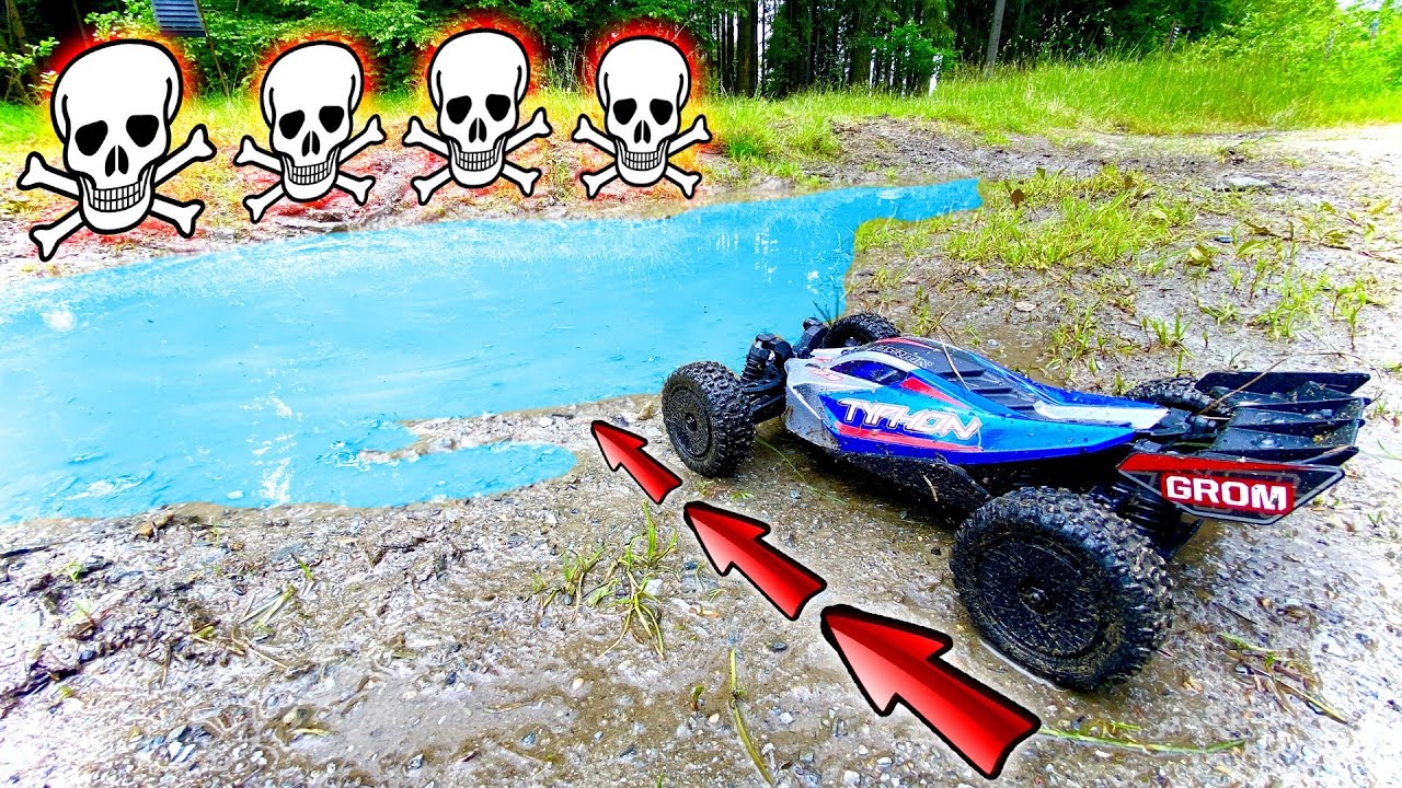 WASSER DURCHFAHRTEN mit kleinem RACE BUGGY sind UNGEWÖHNLICH! (Arrma Typhon Grom)