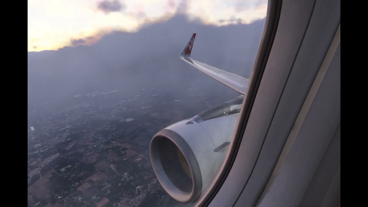 Air Asia Thailand takeoff from Chiang Mai International Airport (VTCC)