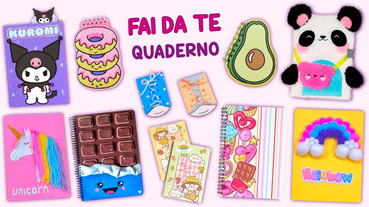 12 FAI DA TE QUADERNO IDEE - QUADERNI FATTI A MANO - IDEE PER COPERTINE PER NOTEBOOK