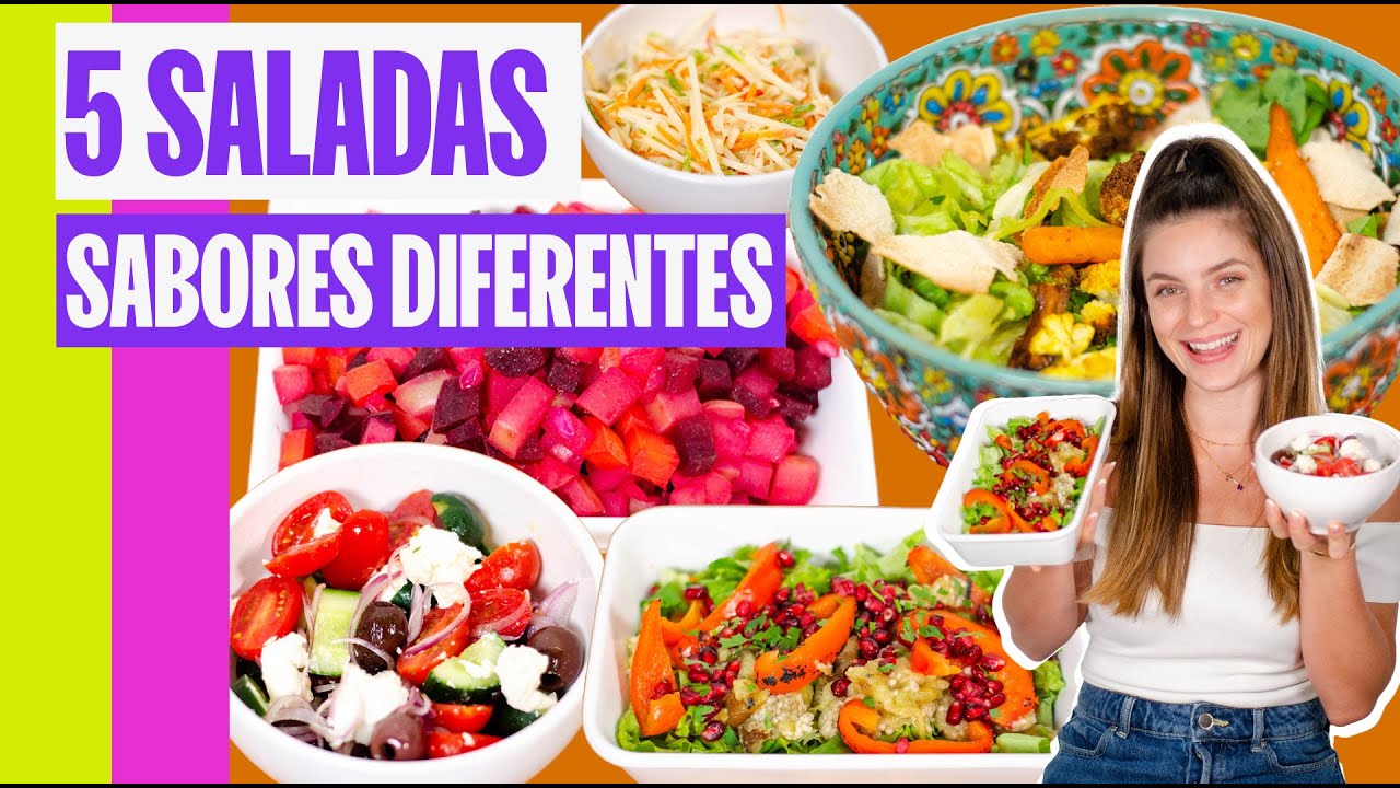 5 RECEITAS DE SALADA MUITO DIFERENTES E GOSTOSAS! SALADAS DA COPA!