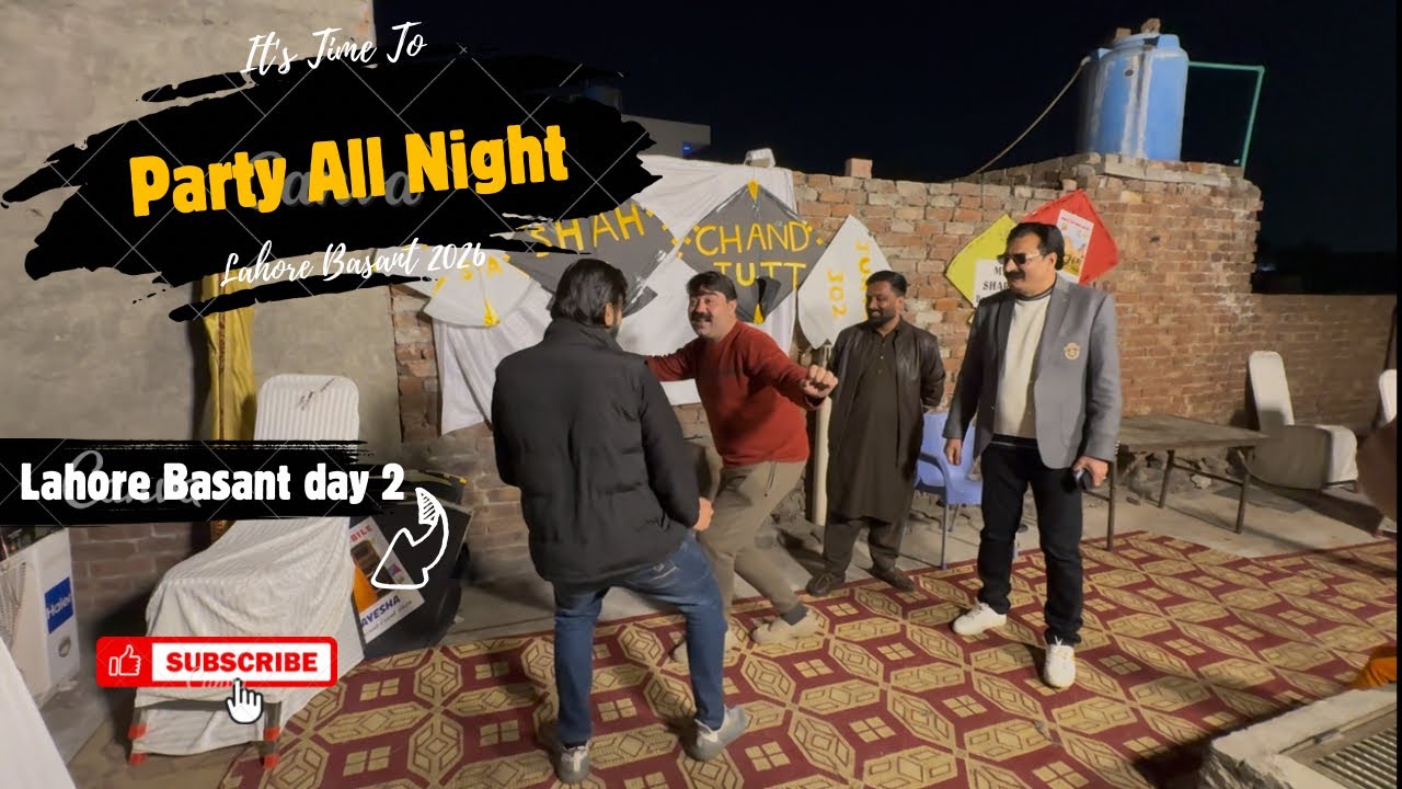 Lahore Basant Day 2 🌙 | 7 Feb Night Party | Full On Patangbazi 🔥