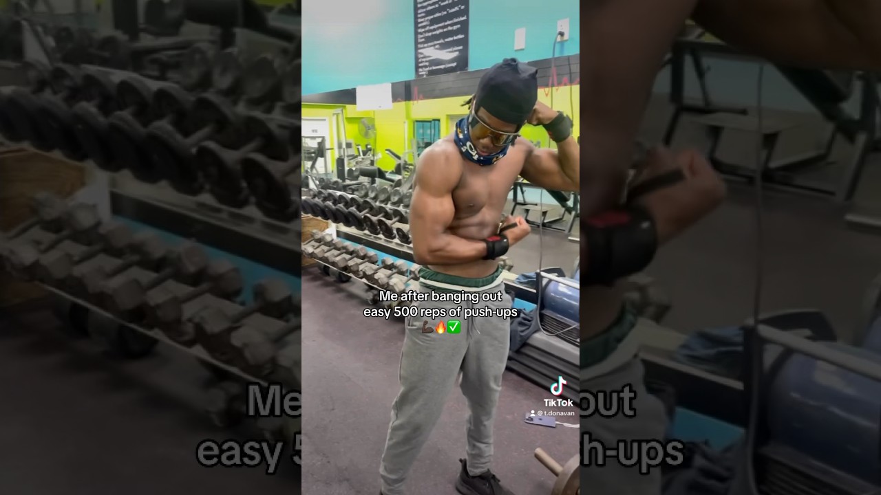 My Physique After An Easy 500 Reps Of Push-ups 🔥🔥🔥 #fitness #biceps #bicepsworkout