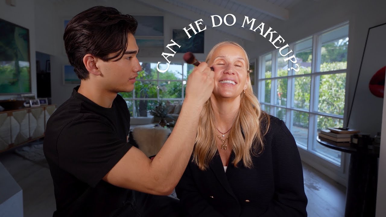 My viral TikTok son Gabriel is doing my Makeup | Monika Blunder