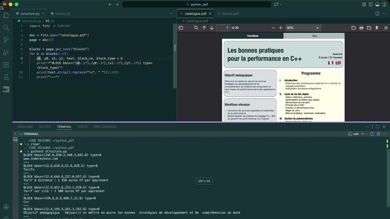 3. Python pour les PDF : Structure d'un PDF avec PyMuPDF