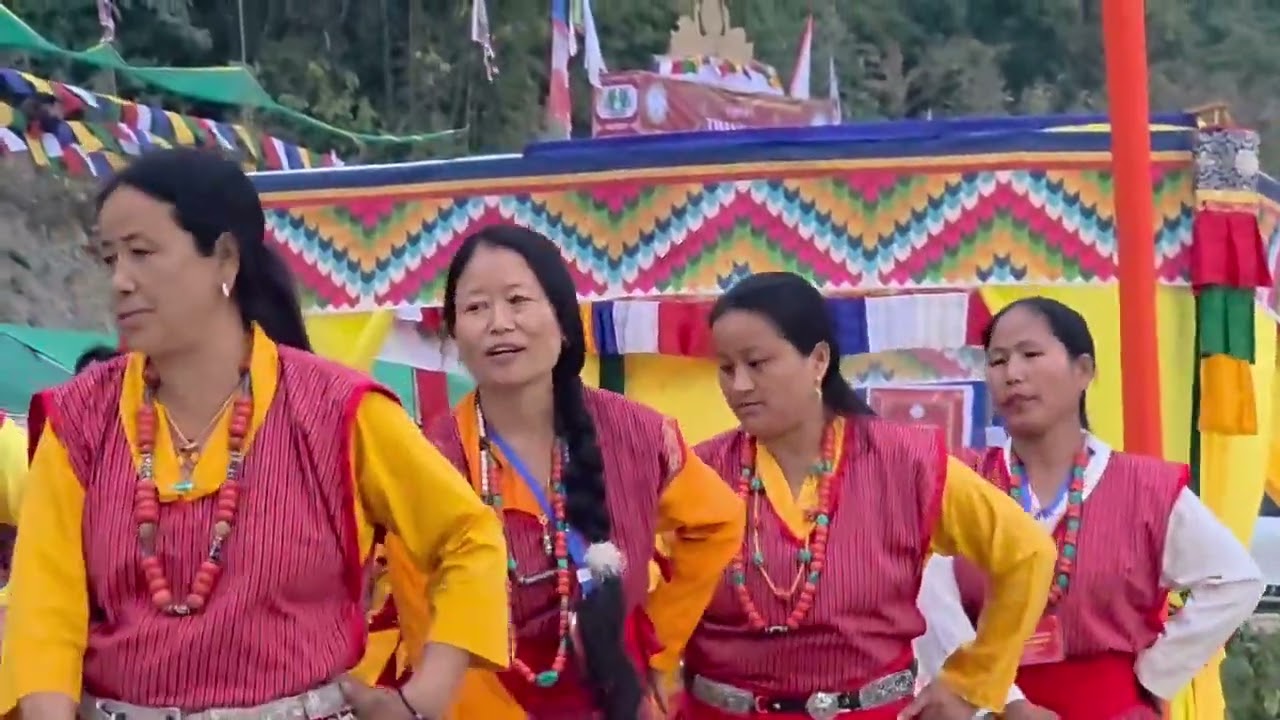 Combination of Tsanglha and khampa attire with Tibetan song at Pemakod, Tuting.