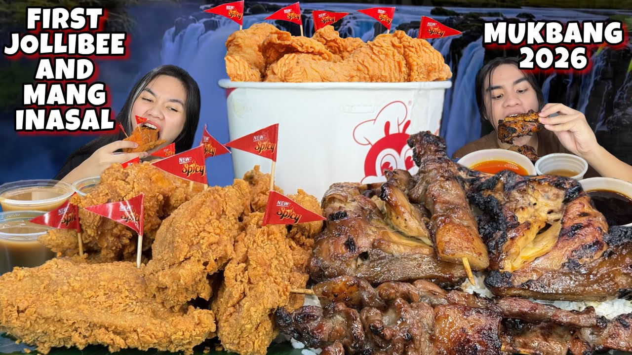 First Jollibee and Mang Inasal Mukbang 2026 Spicy ChickenJoy, Pork Bbq, Inasal Chicken Pinoy Mukbang