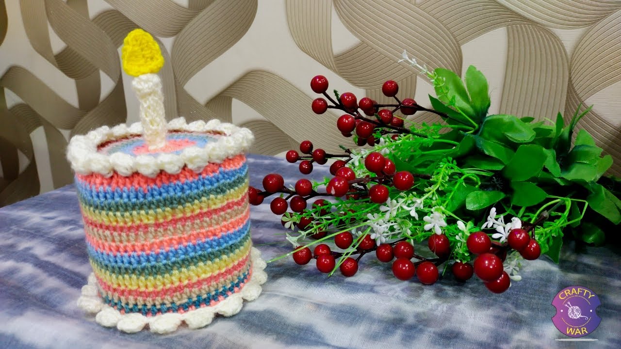 How to Crochet a Birthday Cake || Today is my Birthday- DIY Tutorial by Crafty War