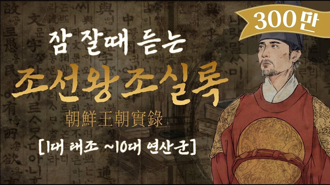 조선왕조실록 한번에 이해하기ㅣ잠 잘때 듣는 인문고전ㅣ책읽어주는남자ㅣ오디오북ㅣ3시간