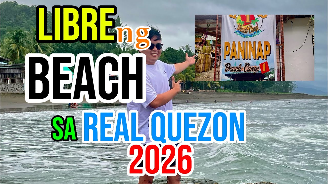 Libreng Beach Sa Real Quezon Ngayong 2026 PANINAP 1 BEACH #beach #realquezon #motovlog 