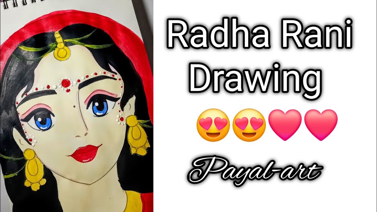 Payal  Art  is live Radha Rani drawing  radha rani easy drawing #How to Draw Radha Rani art #like 