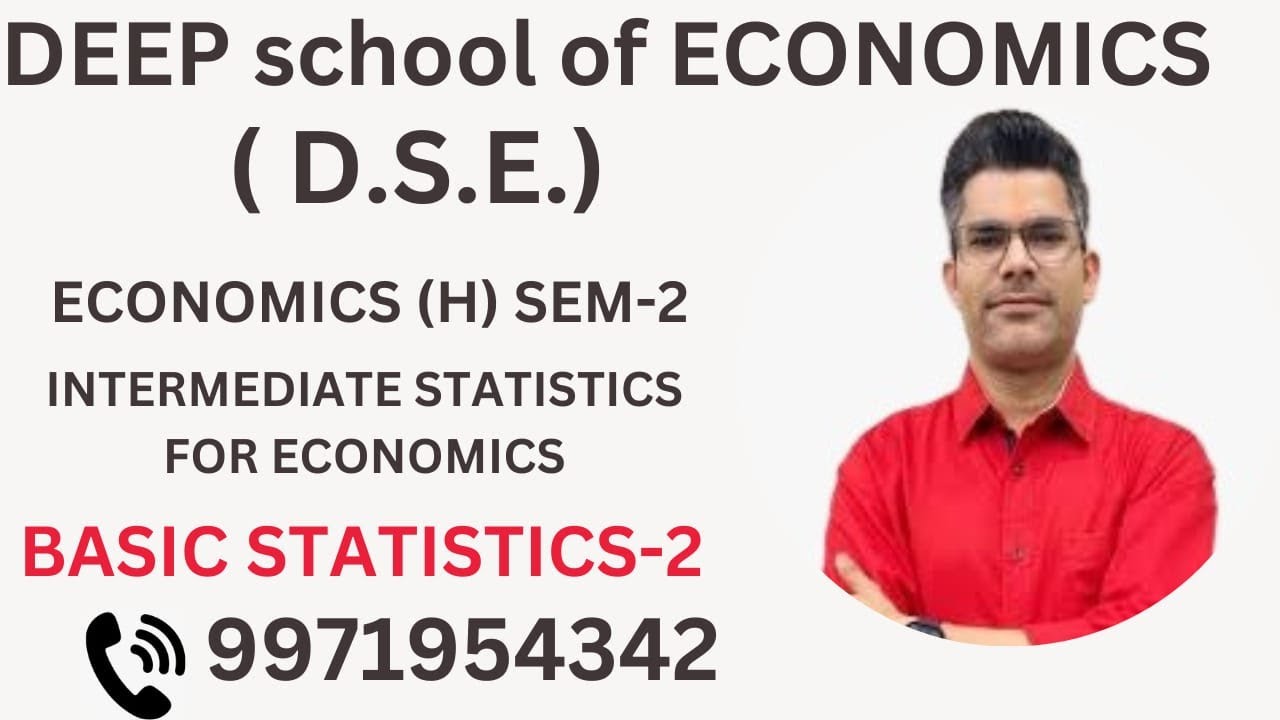 [2026] Eco(h) Sem-2 Statistics | Basic Statistics | By Sudhir Sir
